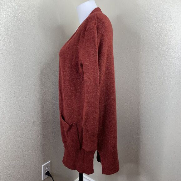 Madewell Red Open Front Cardigan Women’s Sz XS Merino Wool Alpaca Blend - Picture 4 of 6